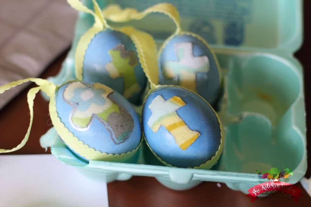 mod podge easter eggs