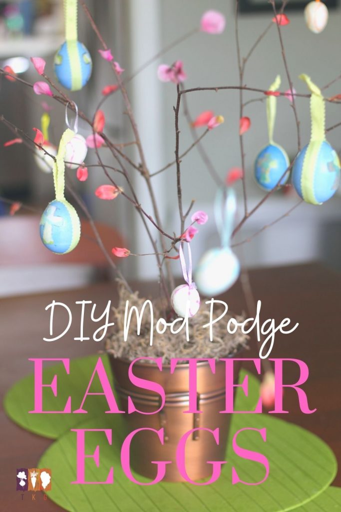 DIY Mod Podge Easter eggs