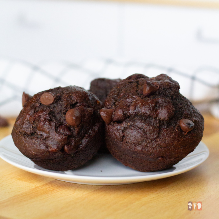 double chocolate banana muffins